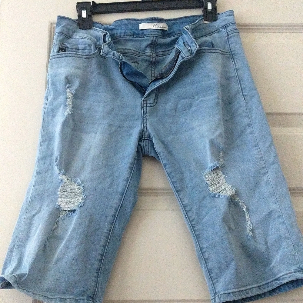 KanCan Long Jean Shorts, Size 29